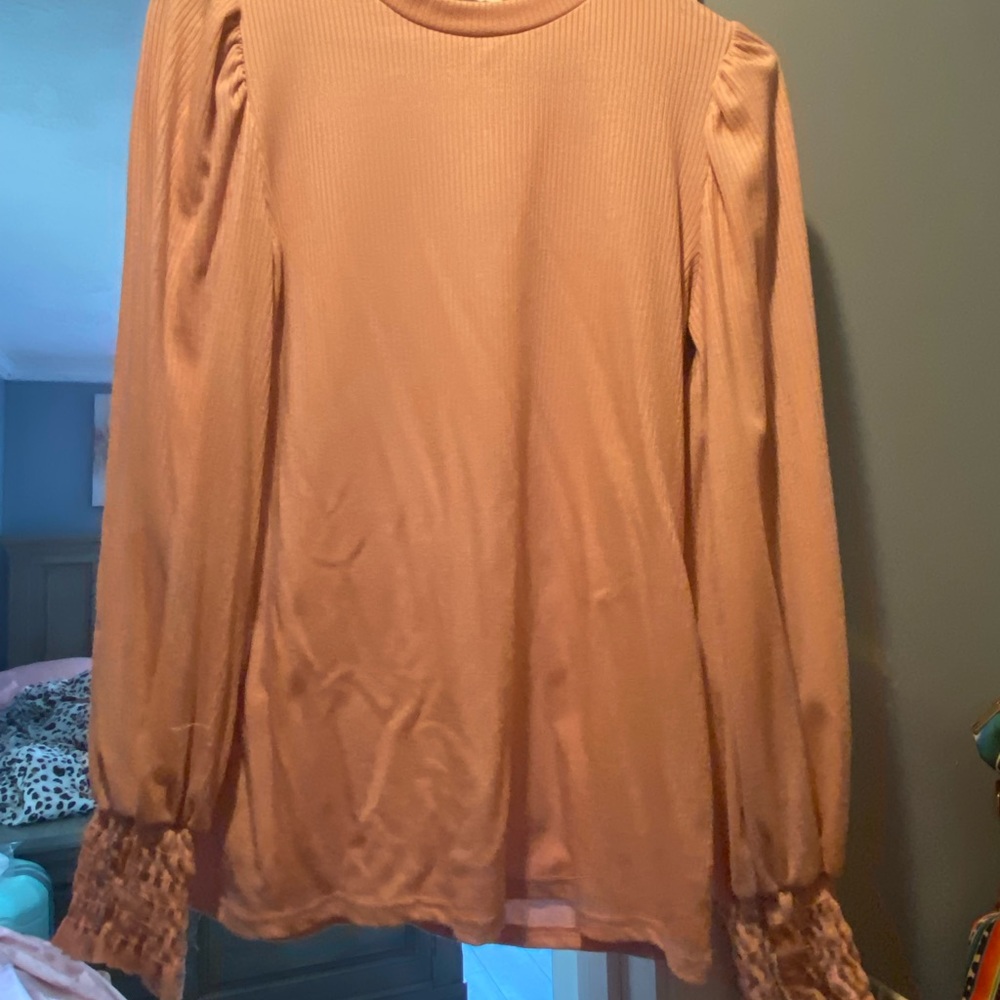 Evy Mock Neck Blouse(tight fitting)